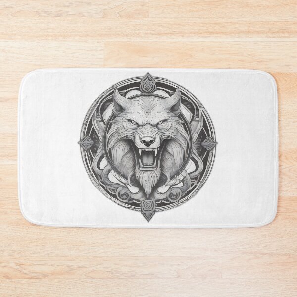 Item preview, Ulfhednar Berserker Shield - Norse Wolf Warrior Etching designed and sold by DarkOriginArts.
