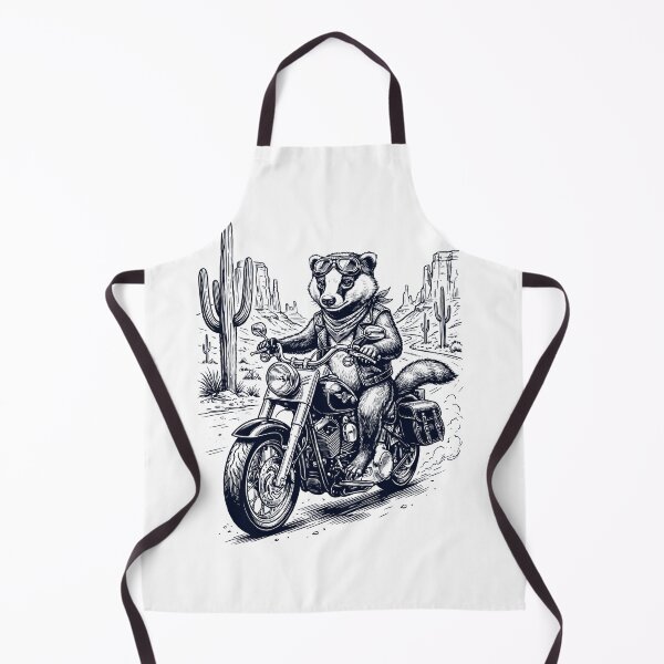 Item preview, Vintage Badger Riding Motorbike Moto Western Cowboy Animal Lover designed and sold by DoodleTortle.