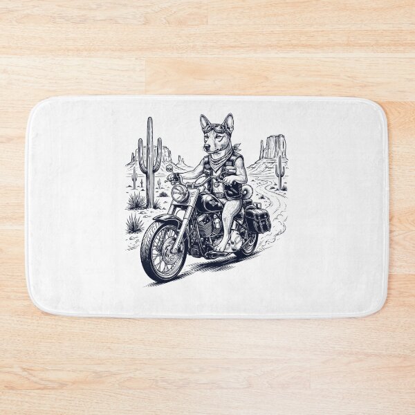Item preview, Vintage Basenji Riding Motorbike Moto Western Cowboy Dog Lover designed and sold by DoodleTortle.