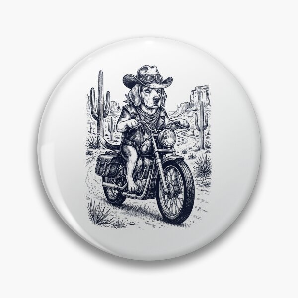 Item preview, Vintage Beagle Riding Motorbike Moto Western Cowboy Dog Lover designed and sold by DoodleTortle.