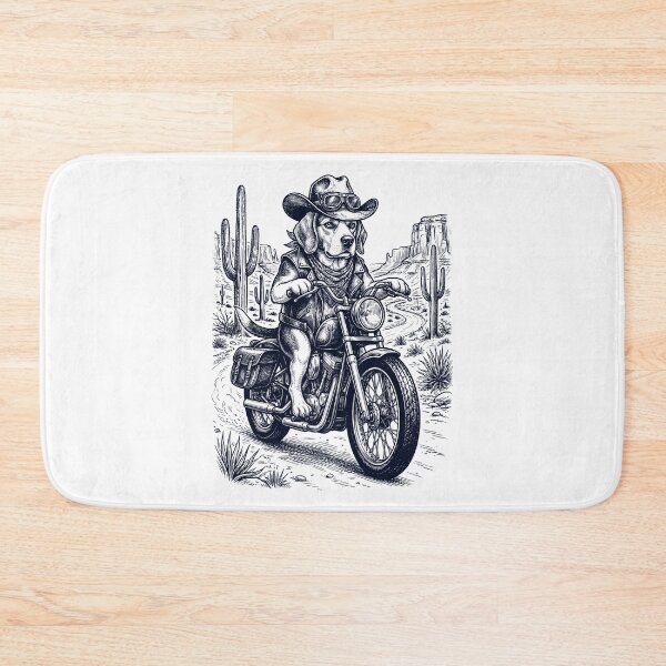 Item preview, Vintage Beagle Riding Motorbike Moto Western Cowboy Dog Lover designed and sold by DoodleTortle.