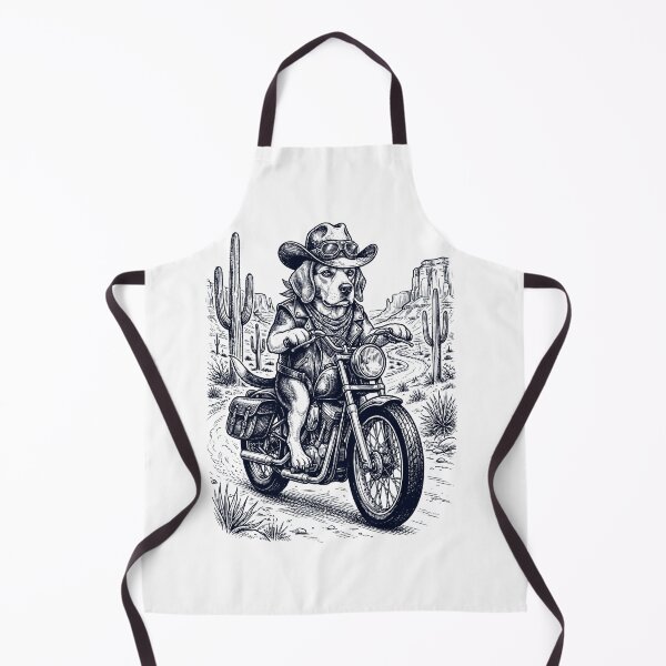 Item preview, Vintage Beagle Riding Motorbike Moto Western Cowboy Dog Lover designed and sold by DoodleTortle.