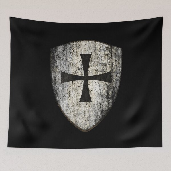 Item preview, Teutonic Crusader Shield Flag • Black Cross Relic • Medieval Battle‑Worn Emblem designed and sold by worldwarvintage.