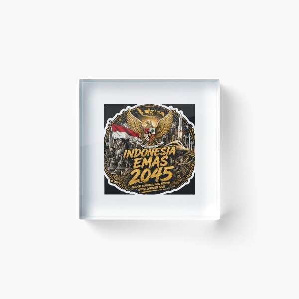 Item preview, Indonesia Emas 2045 – Future Vision & National Pride Sticker designed and sold by Wander Pop Studio.