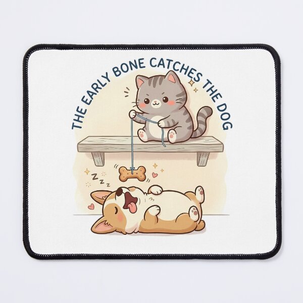 Item preview, Dog Fishing Cute Cat and Dog Kawaii - Fun Cartoon Quote designed and sold by jo-e-basta.