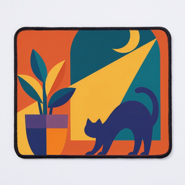 Item preview, Stretching Cat by a Moonlit Window designed and sold by InkSmithery.