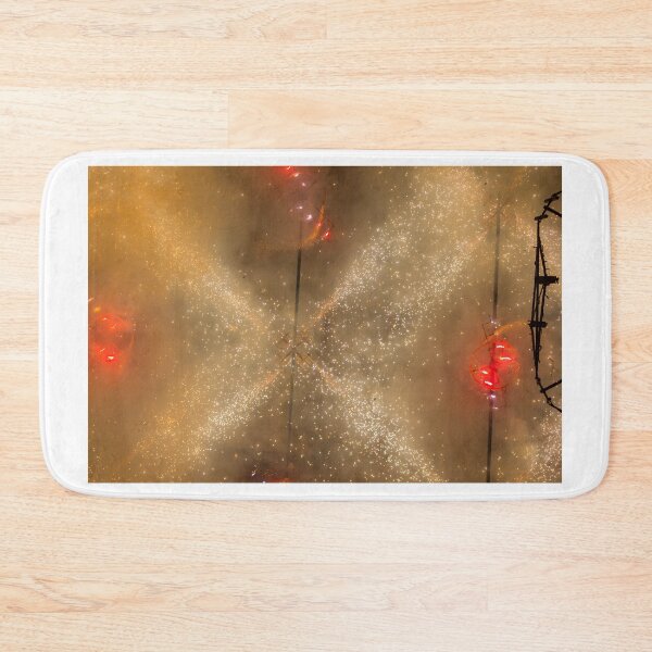Item preview, Golden Fireworks Sparks and Pyrotechnic Bursts Creating Dramatic Abstract Light and Smoke at Night designed and sold by Nmallia.