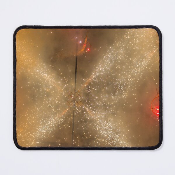 Item preview, Golden Fireworks Sparks and Pyrotechnic Bursts Creating Dramatic Abstract Light and Smoke at Night designed and sold by Nmallia.