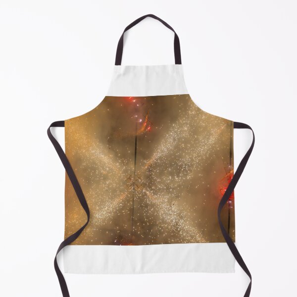 Item preview, Golden Fireworks Sparks and Pyrotechnic Bursts Creating Dramatic Abstract Light and Smoke at Night designed and sold by Nmallia.