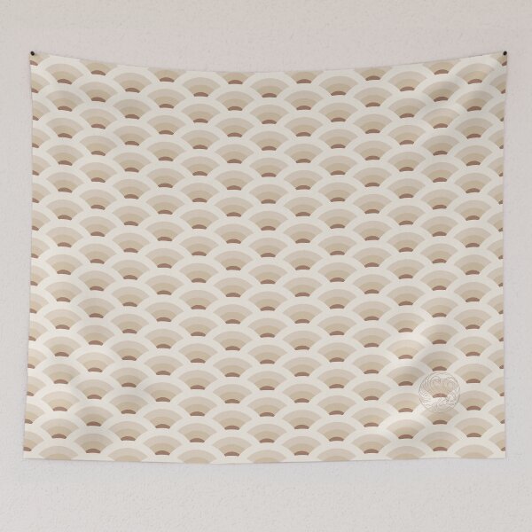 Item preview, Scale Pattern - Minimal Scallop Pattern in Warm Neutral Colors designed and sold by covetedcove.
