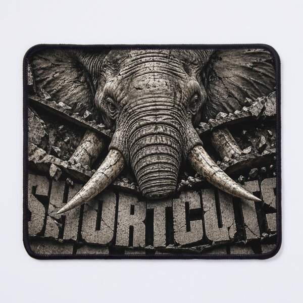 Item preview, Builder Discipline Elephant Stone Carving No Shortcuts Art Print designed and sold by SavannaStrikes.