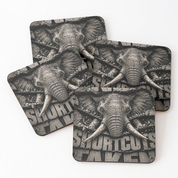 Item preview, Builder Discipline Elephant Stone Carving No Shortcuts Art Print designed and sold by SavannaStrikes.
