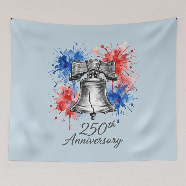 Item preview, Liberty Bell 250th Anniversary Watercolor Sketch USA 1776 to 2026 Patriotic Celebration Art designed and sold by Cozy-Old-Pub.