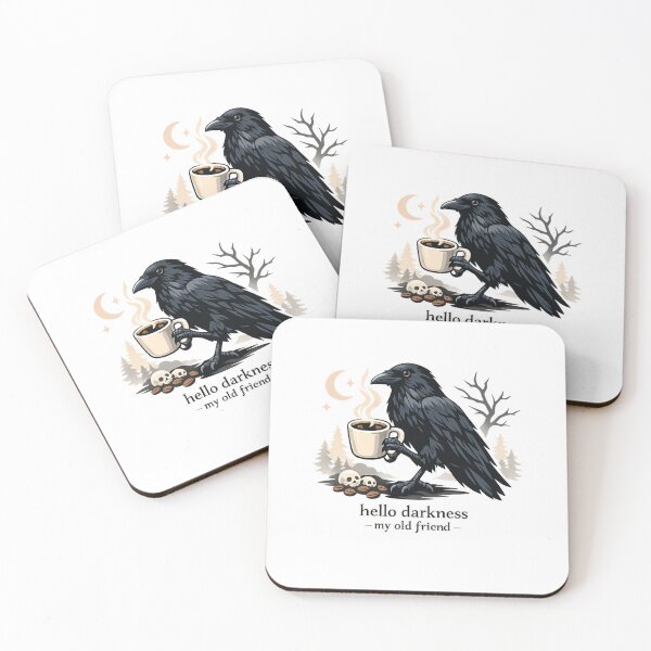 Item preview, Hello Darkness My Old Friend Essential T-Shirt Raven designed and sold by SoftSproutstu.