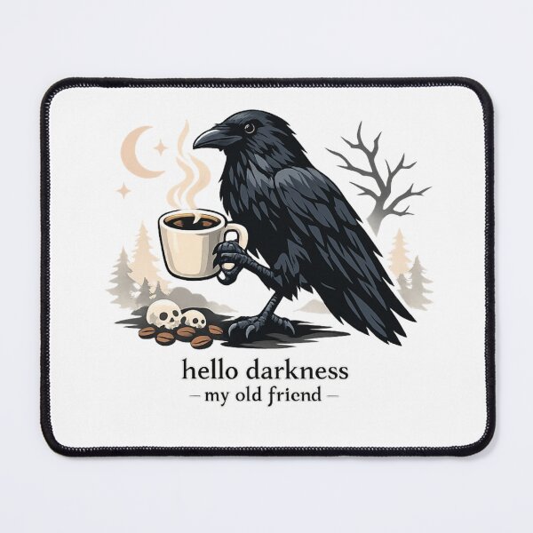 Item preview, Hello Darkness My Old Friend Essential T-Shirt Raven designed and sold by SoftSproutstu.
