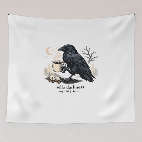 Item preview, Hello Darkness My Old Friend Essential T-Shirt Raven designed and sold by SoftSproutstu.