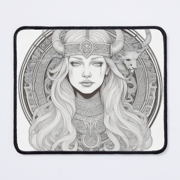 Item preview, Hel Goddess of the Underworld - Norse Mythology Dark Etching designed and sold by DarkOriginArts.