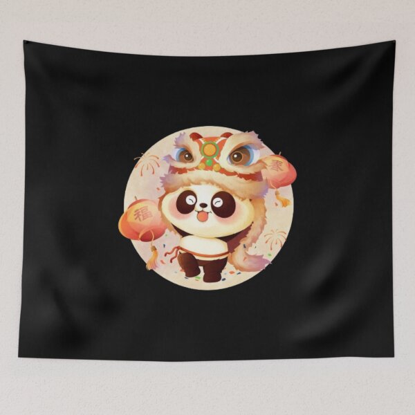 Item preview, Panda Lion Dance Chinese New Year Kawaii | Lunar New Year Gift | Chinese Festival Panda Tee designed and sold by SOLIORA  ATELIER.