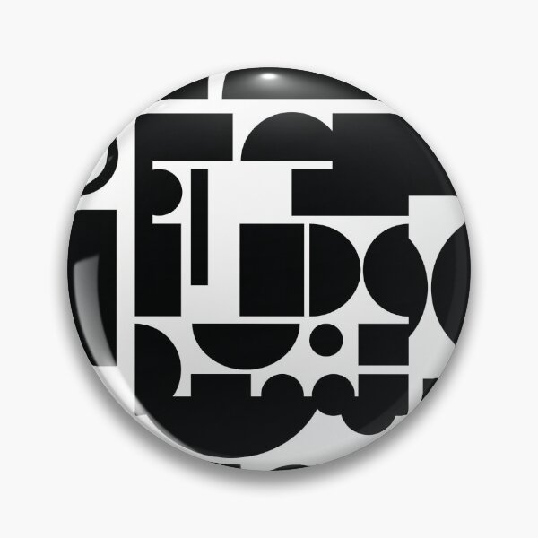 Item preview, Minimal Bauhaus Geometric Patchwork Black and White Art designed and sold by Peter Veselinović.