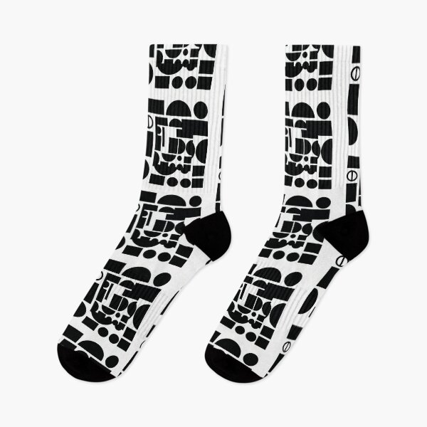 Item preview, Minimal Bauhaus Geometric Patchwork Black and White Art designed and sold by Peter Veselinović.