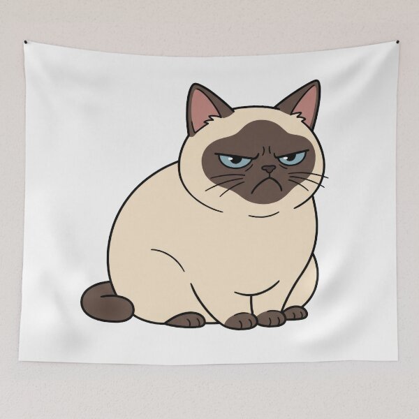 Item preview, Moody Siamese Cat - A Feline with Serious Attitude designed and sold by seven things shop.