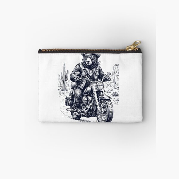 Item preview, Vintage Bear Riding Motorbike Moto Western Cowboy Animal Lover designed and sold by DoodleTortle.