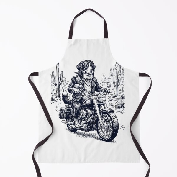 Item preview, Vintage Bernese Mountain Dog Riding Motorbike Moto Western Cowboy Dog Lover designed and sold by DoodleTortle.