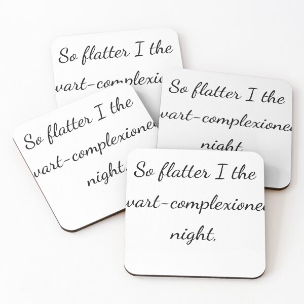 Item preview, "So flatter I the wart-complexioned night," - handwriting black designed and sold by ariksworld.
