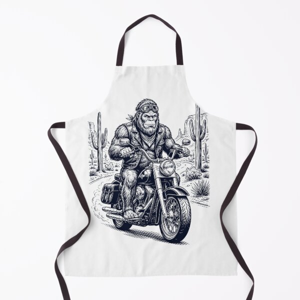 Item preview, Vintage Bigfoot Riding Motorbike Moto Western Cowboy Animal Lover designed and sold by DoodleTortle.