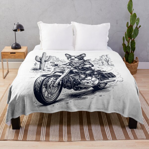 Item preview, Vintage Boston Terrier Riding Motorbike Moto Western Cowboy Dog Lover designed and sold by DoodleTortle.
