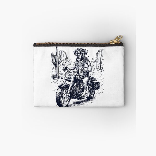 Item preview, Vintage Boxer Dog Riding Motorbike Moto Western Cowboy Dog Lover designed and sold by DoodleTortle.