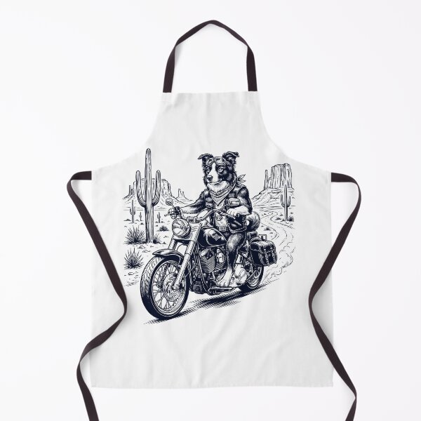 Item preview, Vintage Border Collie Riding Motorbike Moto Western Cowboy Dog Lover designed and sold by DoodleTortle.