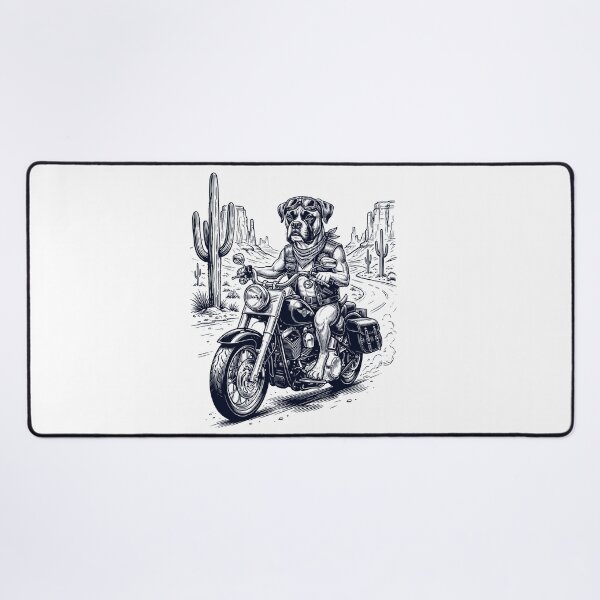 Item preview, Vintage Boxer Dog Riding Motorbike Moto Western Cowboy Dog Lover designed and sold by DoodleTortle.