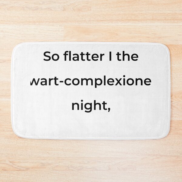 Item preview, "So flatter I the wart-complexioned night," - print black designed and sold by ariksworld.