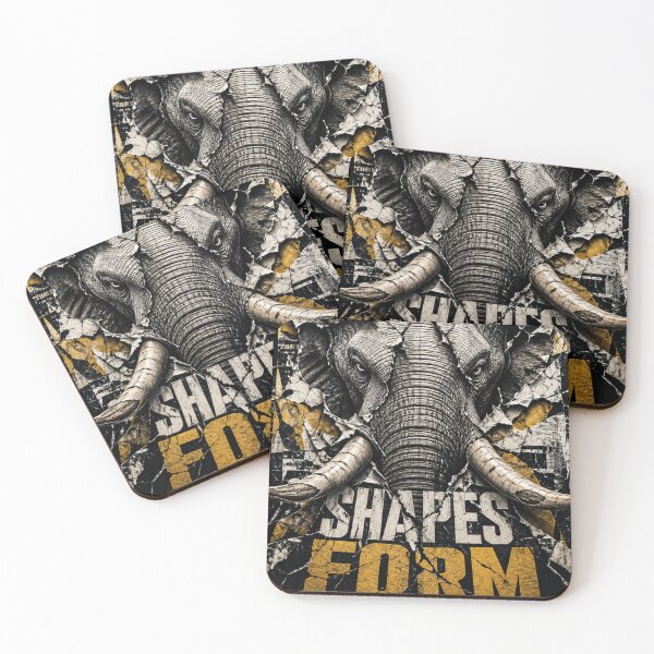 Item preview, Founder Pressure Shapes Form Elephant Brutalist Poster Art designed and sold by SavannaStrikes.