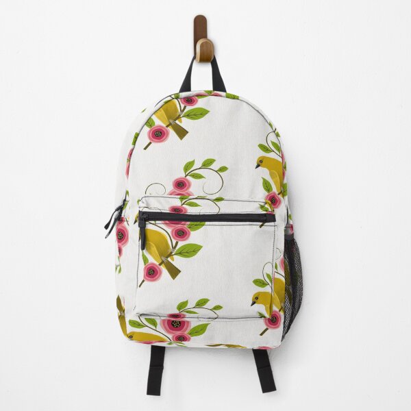 Item preview, Yellow songbird on flowering branch designed and sold by NivyasArtistry.