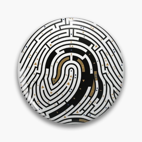 Item preview, Abstract Fingerprint Labyrinth with Geometric Runes designed and sold by Peter Veselinović.