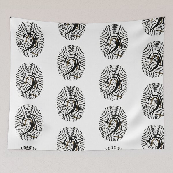 Item preview, Abstract Fingerprint Labyrinth with Geometric Runes designed and sold by Peter Veselinović.