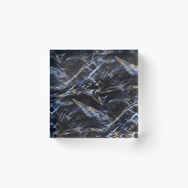 Item preview, Iridescent Black Crumpled Plastic Macro designed and sold by AnnArtshock.