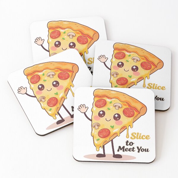Item preview, Slice to Meet You Cute Pizza Character designed and sold by NatalieJeans.