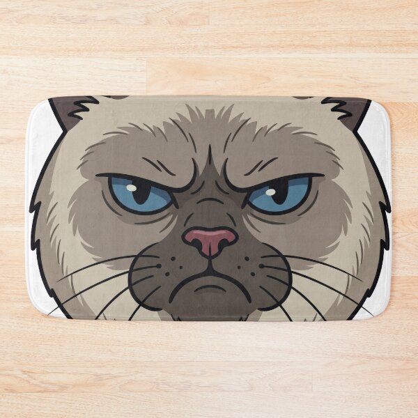Item preview, Grumpy Blue-Eyed Siamese Face designed and sold by seven things shop.