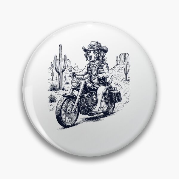 Artikelvorschau, Vintage Brittany Motorrad für Western-Cowboy-Hundeliebhaber entworfen und verkauft von DoodleTortle.