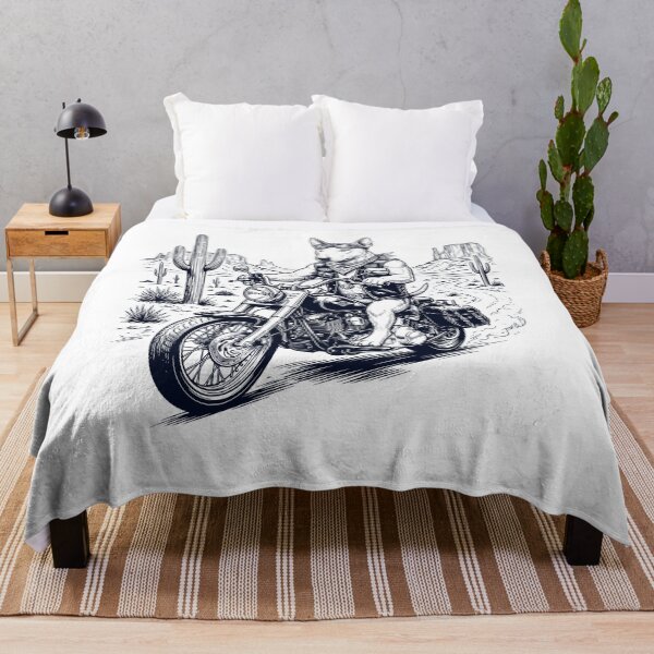 Item preview, Vintage Bull Terrier Riding Motorbike Moto Western Cowboy Dog Lover designed and sold by DoodleTortle.
