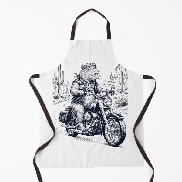Item preview, Vintage Capybara Riding Motorbike Moto Western Cowboy Animal Lover designed and sold by DoodleTortle.