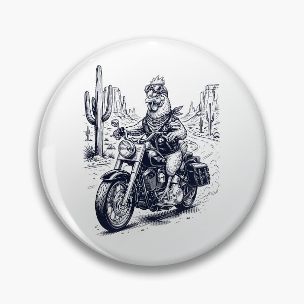 Item preview, Vintage Chicken Riding Motorbike Moto Western Cowboy Animal Lover designed and sold by DoodleTortle.