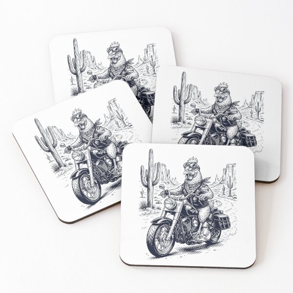 Item preview, Vintage Chicken Riding Motorbike Moto Western Cowboy Animal Lover designed and sold by DoodleTortle.