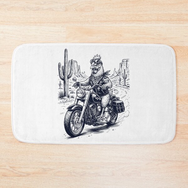 Item preview, Vintage Chicken Riding Motorbike Moto Western Cowboy Animal Lover designed and sold by DoodleTortle.