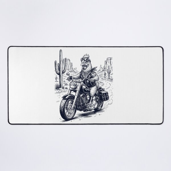 Item preview, Vintage Chicken Riding Motorbike Moto Western Cowboy Animal Lover designed and sold by DoodleTortle.