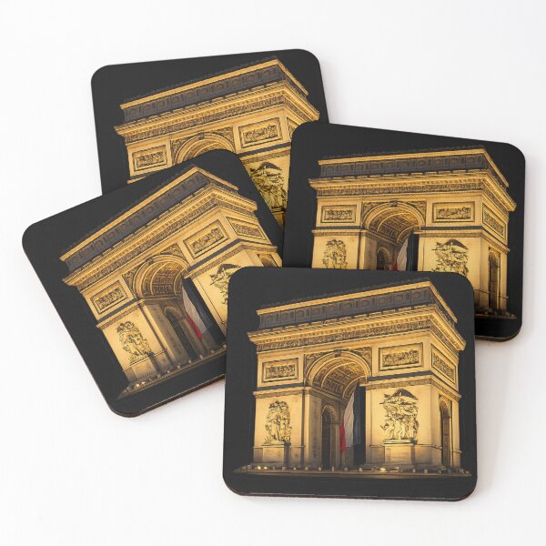 Item preview, Arc de Triomphe Night Sticker – Paris Landmark Cut Out, French Architecture, Illuminated Monument Travel Design designed and sold by Emoji Emblems.