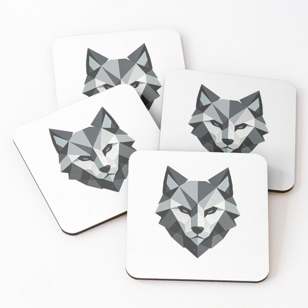 Item preview, Geometric Hex Wolf Head Minimal designed and sold by Anantha's Studio.